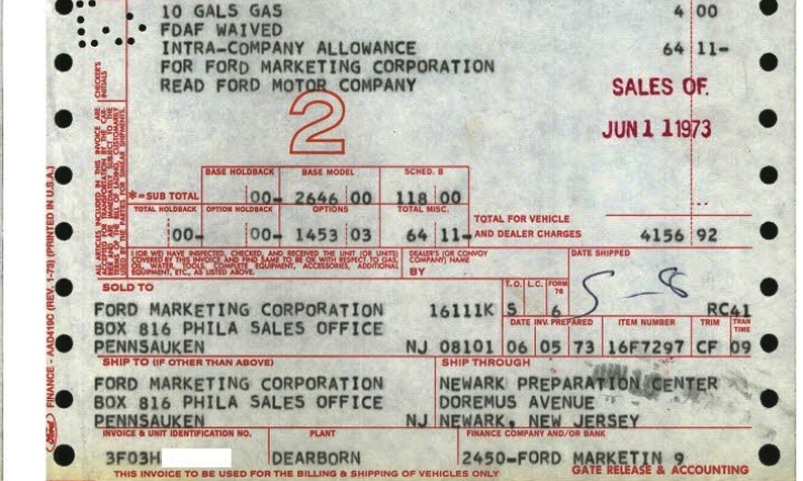 1973 ford mustang factory options