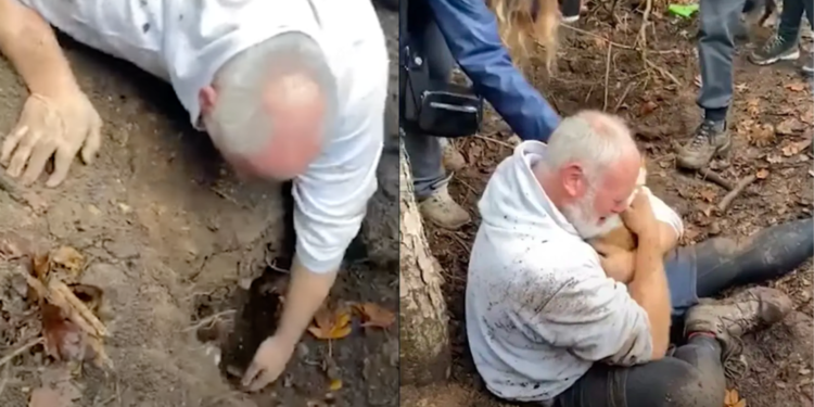 A Worried Owner Finds His Dog Stuck in a Hole After 50 Hours.