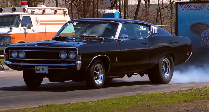 1969 ford torino 428 cobra jet 1/4 mile drag racing