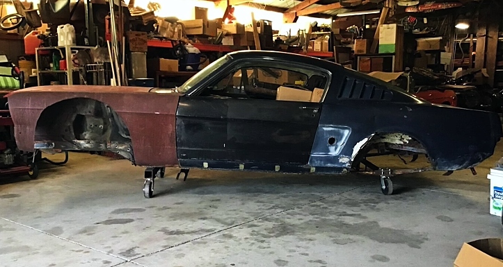 1965 mustang fastback roller build